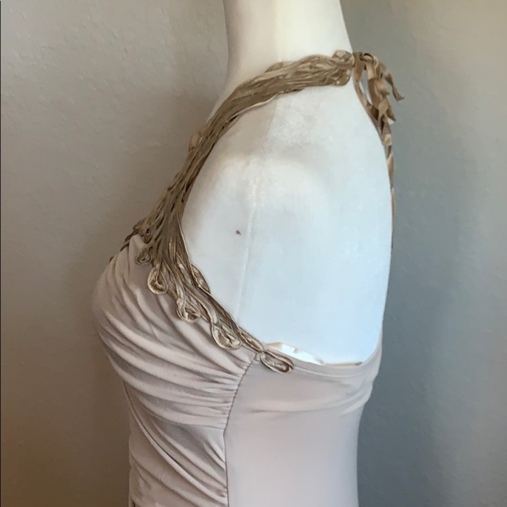 Arden B Beige Top weigh open back - Picture 3 of 5